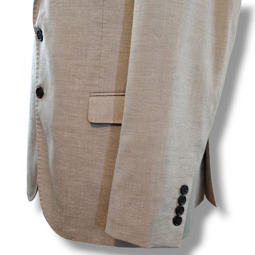 M&S 2 Teiler Anzug Blazer Hose Brustumfang 44R W38 L32 Natur Leinen Nova Fields - Bild 6 von 20