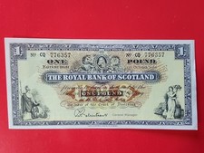 STUNNING Royal Bank Of Scotland �1 CQ776357 Dated 1966 aUNC Robertson signature 