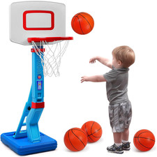 SUPER JOY Toddler Basketball Hoop - Height Adjustable Kids Basketball Hoops for