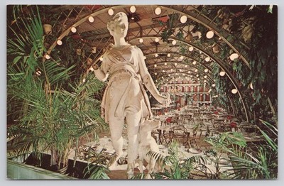 Kapok Tree Inn Florida Room Clearwater FL Statue Dining Tables Postcard