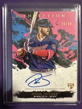 Ryan Jeffers 2021 Topps Inception Rookie Auto Pink #'d /99 RC Twins On Card. rookie card picture