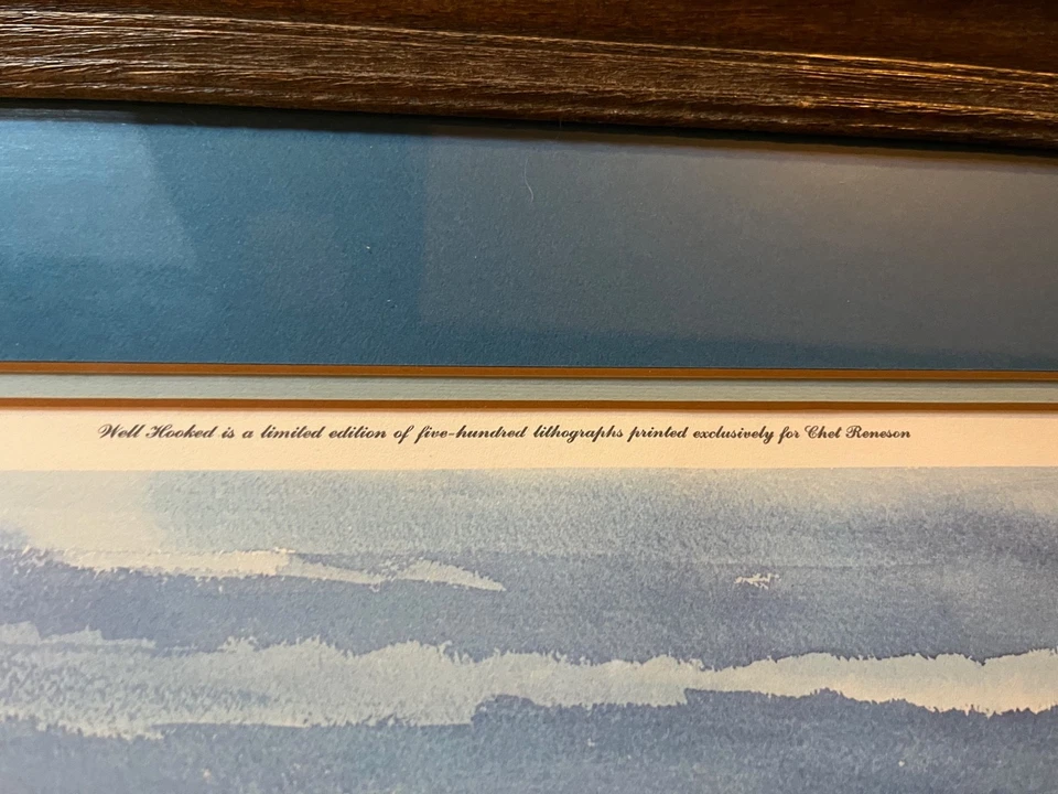 Litografía enmarcada Chet Reneson "bien enganchada" 272/500 Foto 3 de 4