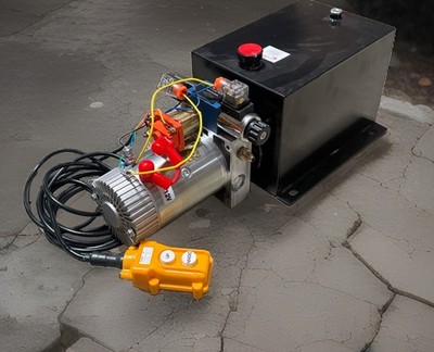 12L Double Acting Hydraulic Pump DC 12V Dump Trailer Horizontal Power Unit 2.2kw