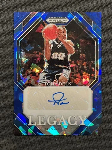 2024 Panini Prizm Draft Picks Tony Delk #LS-DEL Legacy Signatures Blue Ice /75