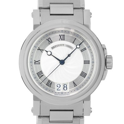 BREGUET Marine II Large Date 5817ST/12/SMO Silver New Model Box/Paper