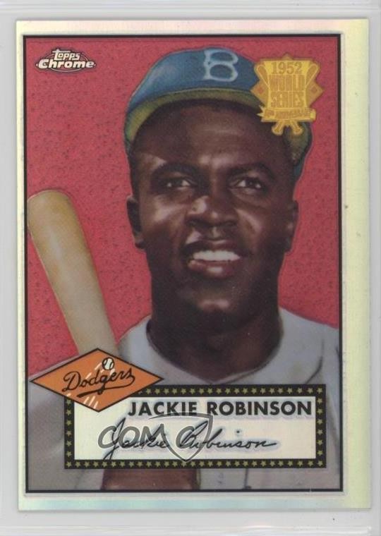 2002 Topps Chrome 1952 Reprints Refractor Jackie Robinson #52R-10 HOF 4hj