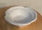 Vintage McCoy ivory white bowl with swirl pattern 6 "