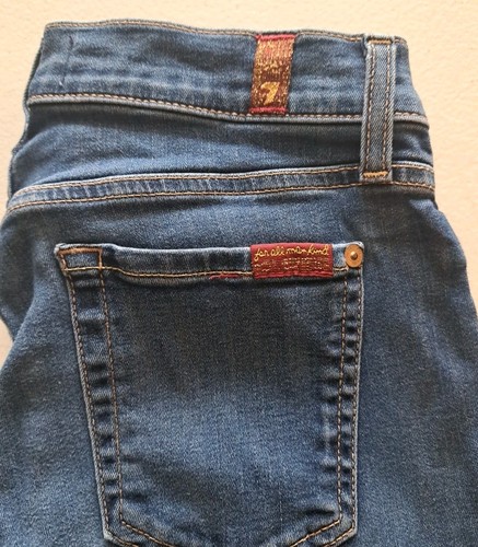 7 For All Mankind Jeans Damen Größe Small b (Air) Denim Cropped Boot Cut - Bild 5 von 8