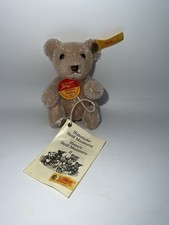 Steiff Mini Teddy Bear Genuine Mohair Yellow Tag Button in Ear