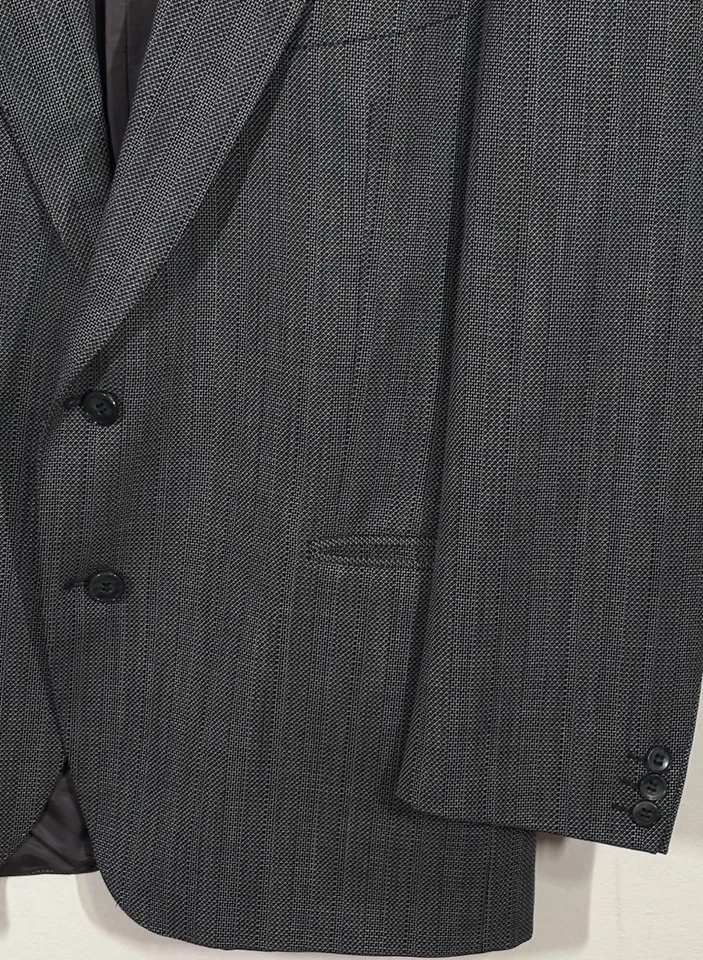 Blazer Harrods by Sidi Años 80 Para Hombres 44R Pura Lana Nueva Gris Hecho en Italia De Colección Foto 4 de 4