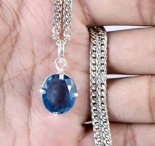 Natural Oval Aquamarine 12.20 Ct Gemstone Certified Pendant Valentine Day Gift