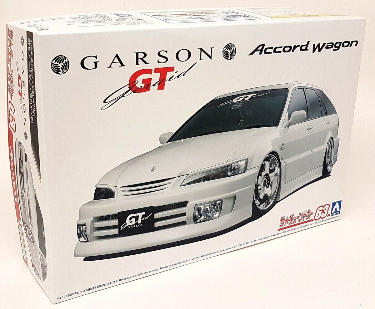 Aoshima 1/24 Honda Accord Wagon Garson Geraid GT '97 Plastic Model Car Kit