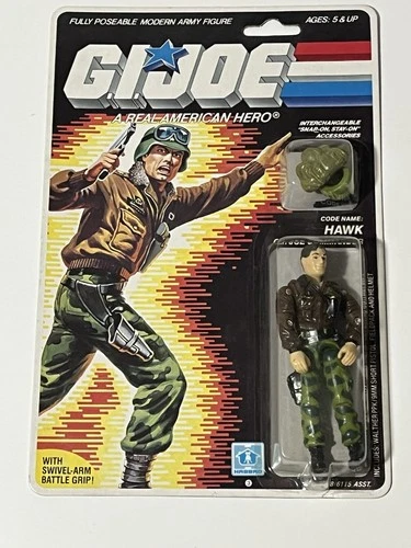 GI G I JOE MOC 1986 86 HAWK COMMANDER  36 BACK MIP SEALED MINT AFA HASBRO