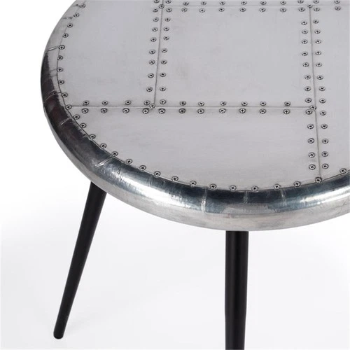 Butler Specialty Yeager Silver Metal Aviator Accent Table - Picture 2 of 6