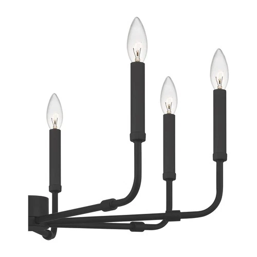 Abner 8-Light Chandelier in Matte Black - Picture 5 of 7