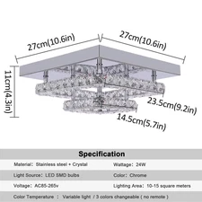 Moder Crystal Ceiling Fixture Decor Chandelier Plafond Lustres Led Lamp for Hall