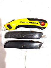 3 cuchillos cortadores de caja Stanley, (1) Fat Max 10-778 2, (2) vintage 10-0099