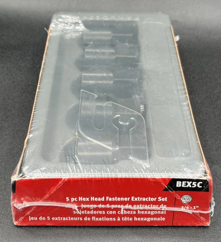 SNAP ON BEX5C 5PC 1/2" DRIVE HEX HEAD FASTENER EXTRACTOR SET (3/4–1" (MVP033882) - Image 2 of 3