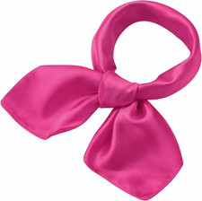 Womens 23.6 inch Satin Silk Feeling Formal Square Neck Scarf Head Hair Wraps Ker