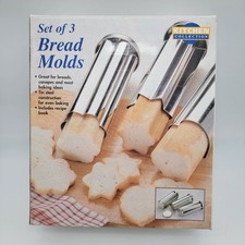 Vtg Kitchen Collection Set of 3 Tin Steel Bre...