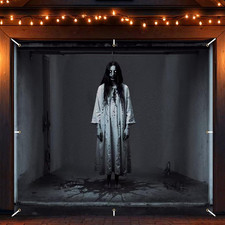Halloween Garage Door Banner 7x8 Ft Scary Female Ghost Garage Door Cover Deco...
