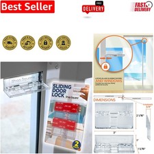Invisible Childproof Locks for Glass Doors Windows 2 Pack Security Solution