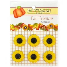 Buttons Galore Fall Friends Collection Sunflowers