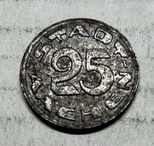 1920 German 25 Pfennig Coin From Aachen