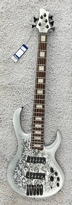 Ibanez BTB25TH5SLM 5-String Electric Bass Guitar Silver Blizzard Matte Finish