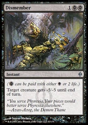 Dismember -Foil Medium Play MTG New Phyrexia