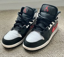 Nike Air Jordan 1 Mid Chile Red White Black 554725-075 Grade School Size 6,5y