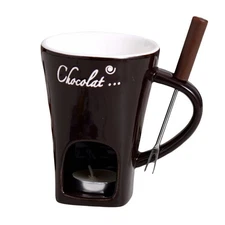 Fondue Mug Set Chocolate Cheese Milk Cream Making Set Single Butter Melter