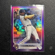 Andrew McCutchen Purple Refractor 2022 Topps Chrome Update Card #USC167 Brewers