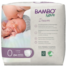 Bambo Nature Hypoallergenic Dream Baby Diapers, Premium Size 0, White