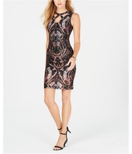 GUESS Womens Cut Out Bodycon Dress, black, 2