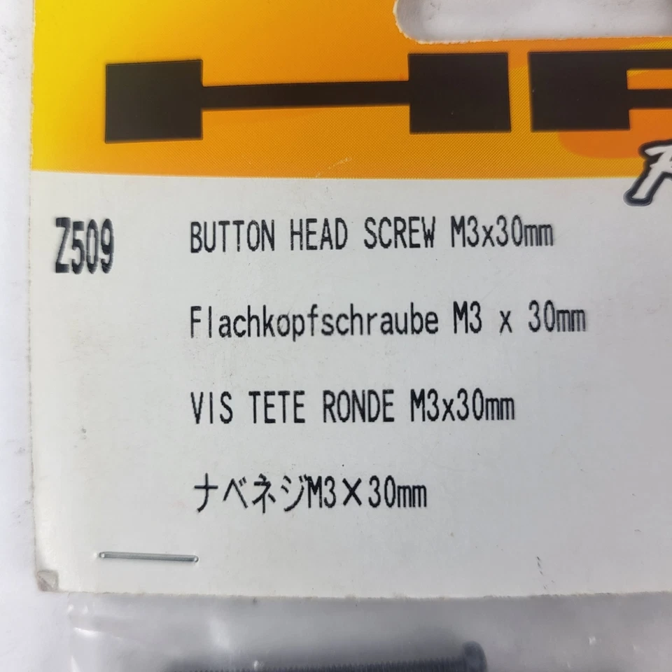 HPI Racing Button Head Screw M3x30mm Black 6 pcs Part Number Z509 New - Image 2 of 3
