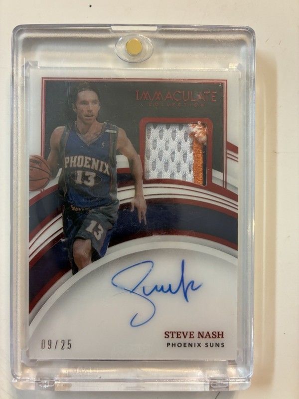 Steve Nash Patch Autograph Immaculate Game Used On Card Auto Red /25