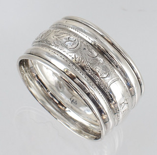 Beautiful Antique Solid Sterling Silver Napkin Ring HM Chester 1913 Art Nouveau