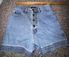 Vintage Honors Women's Denim Jean Shorts 90s High Waist Button Fly Size 4
