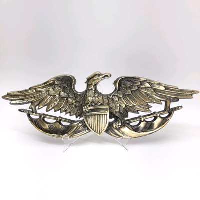Vintage Metal Eagle Wall Hanging Plaque 23.75'' MBC Japan Federal MCM Freedom Bar