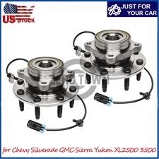 Set for Chevy Silverado GMC Sierra Yukon XL2500 3500 4WD Front Wheel Bearing Hub