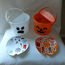 2022 McDonalds Halloween Happy Meal Boo Buckets McBoo Ghost McPunk'n w/Stickers