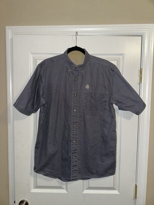 Men s Mossy Oak Short Sleeve SS Plateau Button Up Shirt Size Large