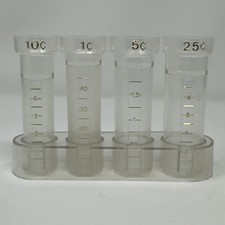 J.S. N.Y. Clear Plastic Coin Counting Tubes Base Set for 1c 5c 10c 25c Change
