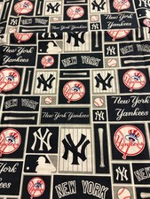 New York Yankees MLB Cotton Logo Fabric 4 yd 21 in 58" width