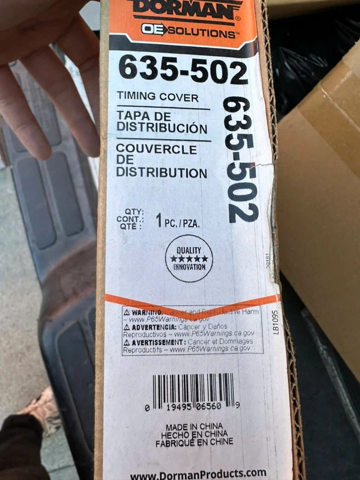 Cubierta de distribución Dorman 635-502 para Chevrolet GMC 4,3 L Foto 3 de 3
