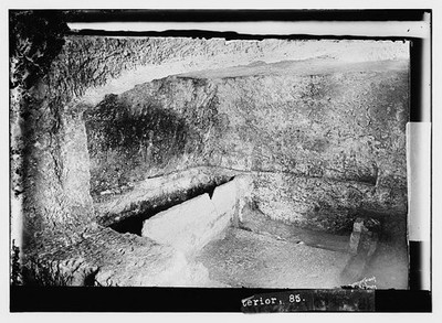 Photo:Interior Stone Chamber 1900s Ancient Tomb Crypt Cave Interior