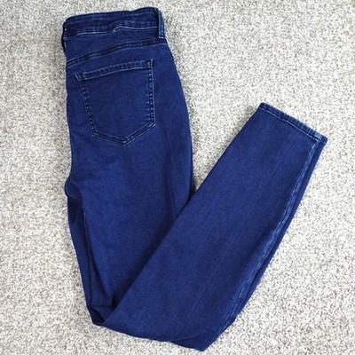 NYDJ Ami Skinny Jeans Dark Wash Zipper Pockets Size 2