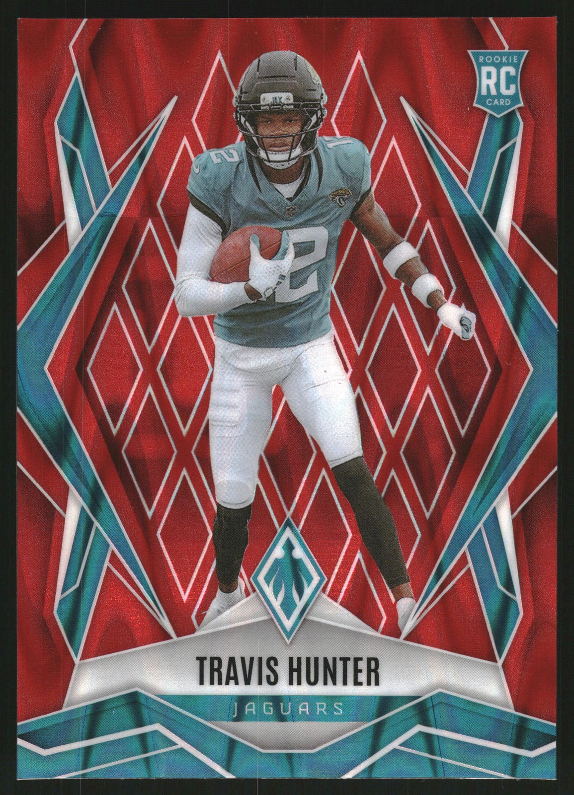2025 Panini Phoenix Red Seismic Prizm #157 Travis Hunter #60/99