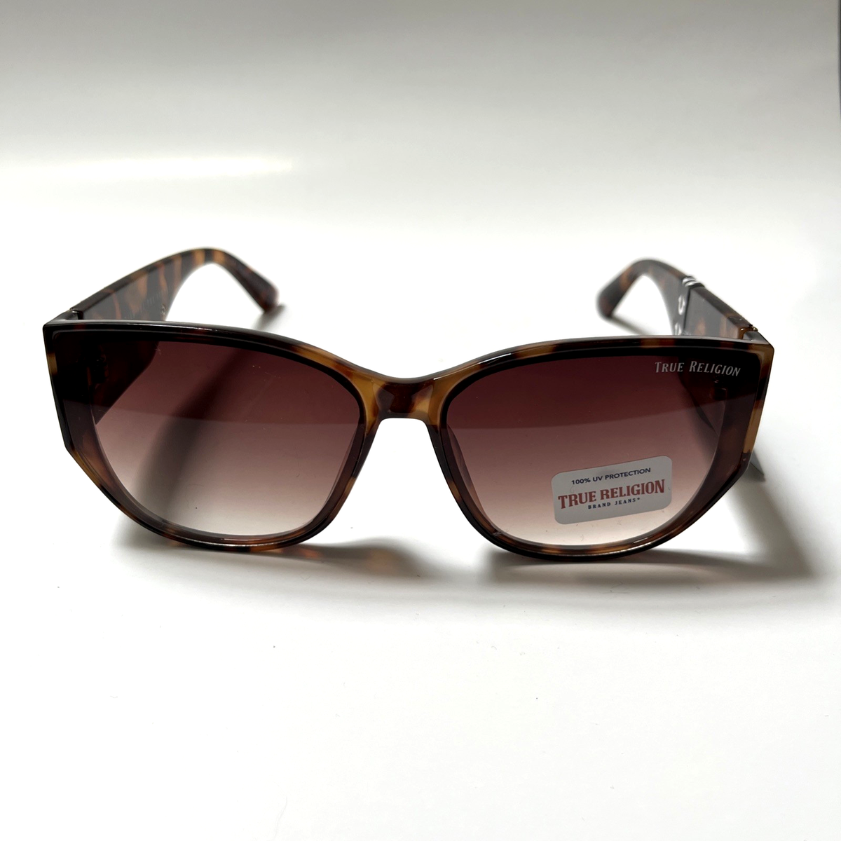 New Original TRUE RELIGION Cat Eye Sunglasses Green Acetate Sage Green Narrow Acetate Cat-Eye Gradient Sunglasses with  main image 2